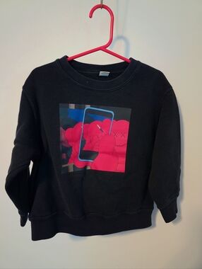Kids Sweatshirt - Uniqlo Kids KAWS x KAWS x Andy Warhol Sweatshirt in Black Size